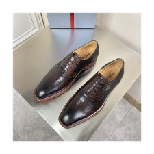 Prada 2021 Men's Leather Oxford Shoes,PRAS0815 - 프라다 2021 남성용 레더 옥스퍼드 슈즈,Size(240-270),브라운