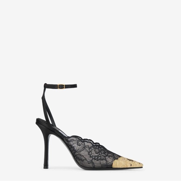 지미츄 여성 파이즈 100 레이스 메탈 토 펌프스 - Jimmy Choo Womens Faiz 100 Lace Pumps - jis14061x