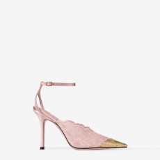 지미츄 여성 파이즈 100 레이스 메탈 토 펌프스 - Jimmy Choo Womens Faiz 100 Lace Pumps - jis14062x
