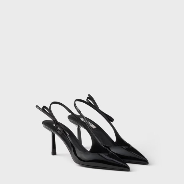 프라다 여성 보우 폰티드 토 슬링백 펌프스 - Prada Womens Bow Ponted Toe Slingback Pumps - prs14031x