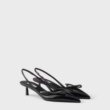 프라다 여성 보우 폰티드 토 슬링백 펌프스 - Prada Womens Bow Ponted Toe Slingback Pumps - prs14038x