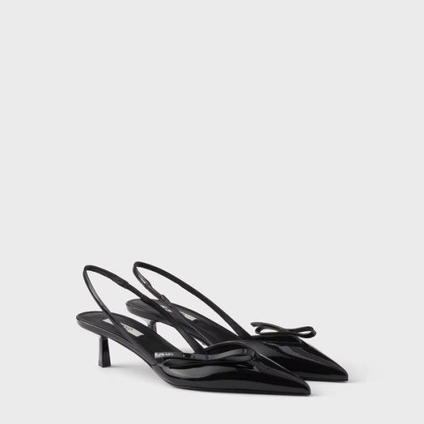 프라다 여성 보우 폰티드 토 슬링백 펌프스 - Prada Womens Bow Ponted Toe Slingback Pumps - prs14038x