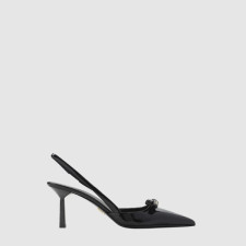 프라다 여성 가죽 리본 로고 펌프스 - Prada Womens Leather Ribbon Logo Pumps - prs14508x