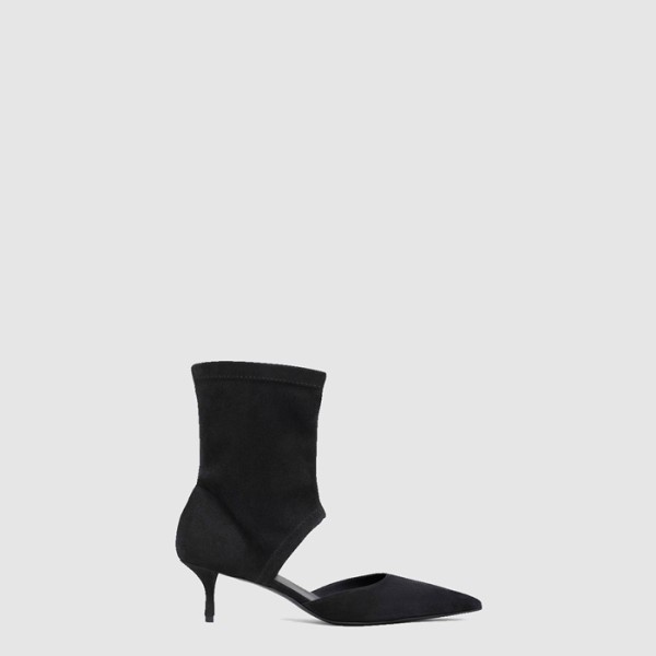 알라이아 여성 스트레치 스웨이드 로우 부츠 - Alaia Stretch Suede Low Boots - als7834x