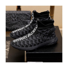 Armani 2020 Mens Knit Boots - 알마니 2020 남성용 니트 부츠 ARMS0243,Size(240 - 270).블랙