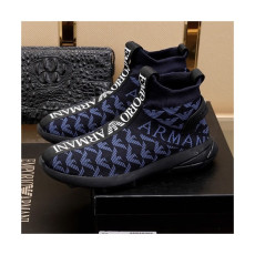 Armani 2020 Mens Knit Boots - 알마니 2020 남성용 니트 부츠 ARMS0244,Size(240 - 270).블루
