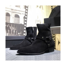 Saint Laurent 2020 Mens Leather Boots - 입생로랑 2020 남성용 레더 부츠 SLS0066,Size(240 - 270).블랙