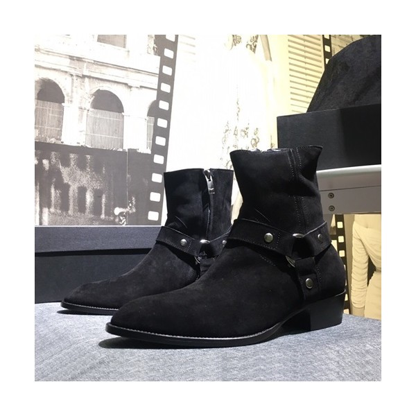 Saint Laurent 2020 Mens Leather Boots - 입생로랑 2020 남성용 레더 부츠 SLS0066,Size(240 - 270).블랙