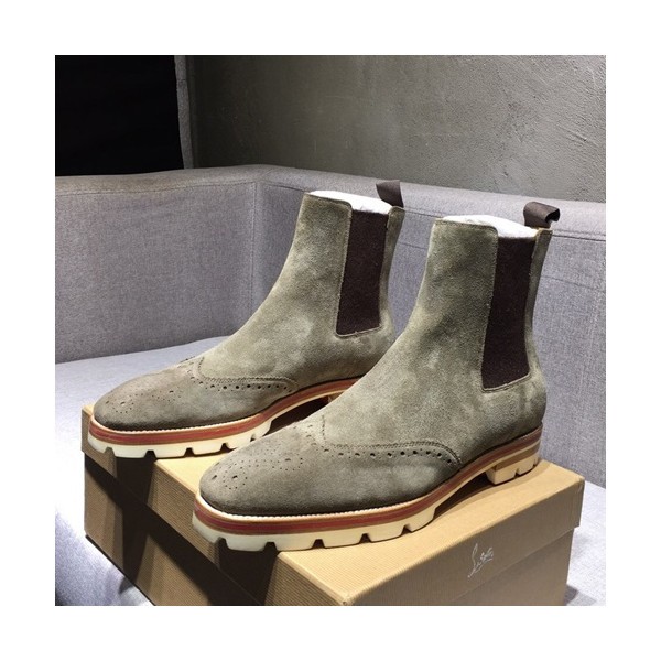 Christian Loubutin  2020 Mens Leather Boots - 크리스챤루부탱 2020 남성용 레더 부츠 CLS0081,Size(245 - 275).그레이