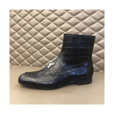 Hermes 2020 Men's Leather Ankle Boots -  에르메스 2020 남성용 앵글부츠  , HERS0343, Size(240-270), 블랙