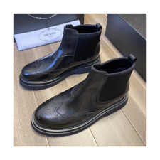 Prada 2020 Men's Leather Ankle Boots - 프라다 2020 남성용 레더 앵글부츠 , PRAS0588, Size(240-275), 블랙