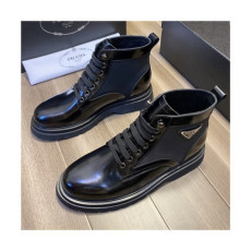 Prada 2020 Men's Leather Ankle Boots - 프라다 2020 남성용 레더 앵글부츠 , PRAS0589, Size(240-275), 블랙