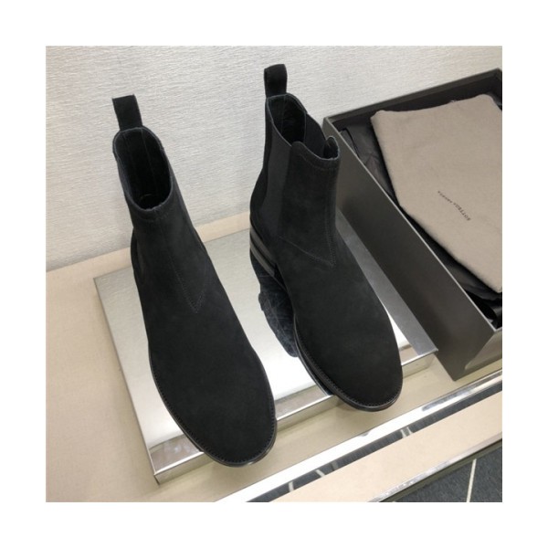 Bottega Veneta 2020 Men's Leather Ankle Boots - 보테가 베네타 2020 남성용 레더 앵글부츠,Size(240-275),BVS0189,블랙