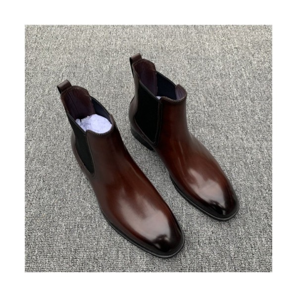 Thom Brown 2020 Men's Leather Ankle Boots - 톰브라운 2020 남성용 레더 앵글부츠, Size(240-275),THOMS0039,브라운