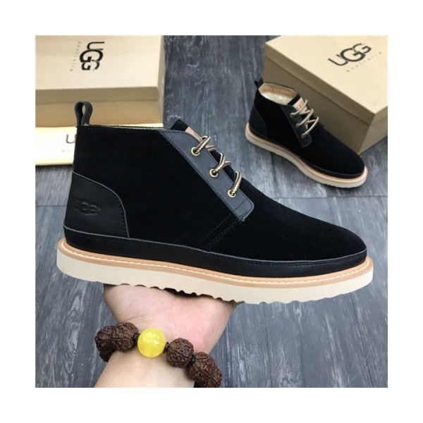 Ugg 2020 Men's Leather Ankle Boots - 어그 2020 남성용 레더 앵글부츠,Size(240-275),UGGS0165,블랙