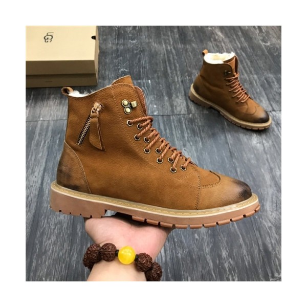 Ugg 2020 Men's Leather Wool Ankle Boots - 어그 2020 남성용 레더 울 앵글부츠,Size(240-275),UGGS0168,카멜
