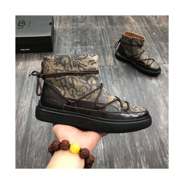 Ugg 2020 Men's Leather Wool Ankle Boots - 어그 2020 남성용 레더 울 앵글부츠,Size(240-275),UGGS0171,블랙