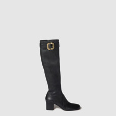 미우미우 여성 버클 장식 나파 가죽 부츠 - Miumiu Womens Buckle-embellished Nappa Leather Boots - mis8238x