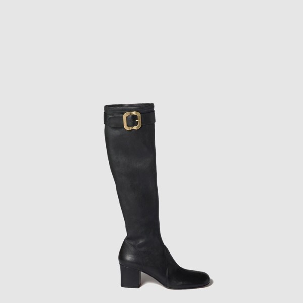 미우미우 여성 버클 장식 나파 가죽 부츠 - Miumiu Womens Buckle-embellished Nappa Leather Boots - mis8238x