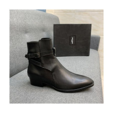 Saint Laurent 2020 Men's Leather Ankle Boots - 입생로랑 2020 남성용 레더 앵글부츠,Size(240-270),SLS0072,블랙