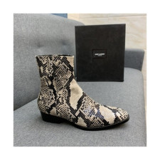 Saint Laurent 2020 Men's Leather Ankle Boots - 입생로랑 2020 남성용 레더 앵글부츠,Size(240-270),SLS0073,화이트