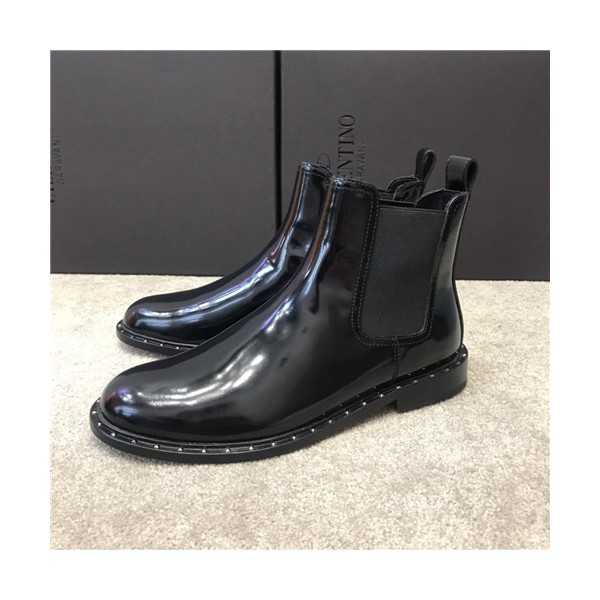 Valentino 2020 Men's Leather Ankle Boots - 발렌티노 2020 남성용 레더 앵글 부츠,Size(240-270),VTS0261,블랙