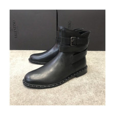 Valentino 2020 Men's Leather Ankle Boots - 발렌티노 2020 남성용 레더 앵글 부츠,Size(240-270),VTS0263,블랙