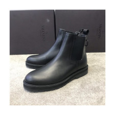 Valentino 2020 Men's Leather Ankle Boots - 발렌티노 2020 남성용 레더 앵글 부츠,Size(240-270),VTS0264,블랙