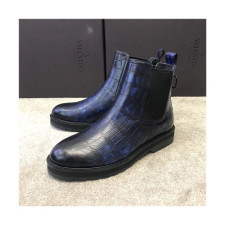 Valentino 2020 Men's Leather Ankle Boots - 발렌티노 2020 남성용 레더 앵글 부츠,Size(240-270),VTS0265,블루