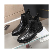 Bottega Veneta 2020 Men's Leather Ankle Boots - 보테가 베네타 2020 남성용 레더 앵글부츠,Size(240-270),BVS0204,블랙