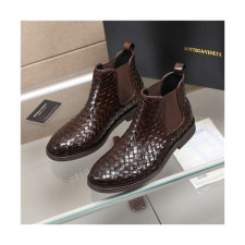 Bottega Veneta 2020 Men's Leather Ankle Boots - 보테가 베네타 2020 남성용 레더 앵글부츠,Size(240-270),BVS0205,브라운