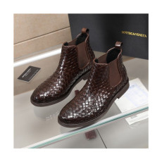 Bottega Veneta 2020 Men's Leather Ankle Boots - 보테가 베네타 2020 남성용 레더 앵글부츠,Size(240-270),BVS0205,브라운