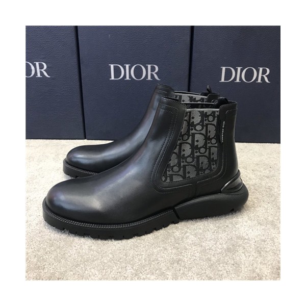 Dior 2020 Men's Leather Ankle Boots - 디올 2020 남성용 레더 앵글부츠,Size(240-270),DIOS0276,블랙