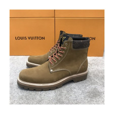 Louis Vuitton 2020 Men's Leather Ankle Boots - 루이비통 2020 남성용 레더 앵글부츠,Size(240-270),LOUS1609,카키