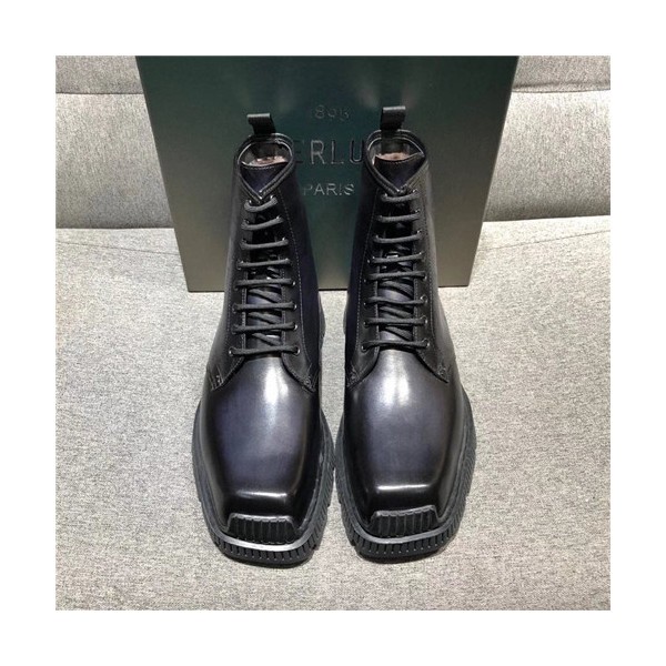 Berluti 2020 Men's Leather Ankle Boots - 벨루티 2020 남성용 레더 앵글부츠,Size(240-270),BERTS0185,블랙