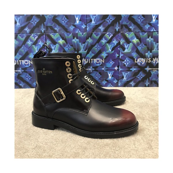 Louis Vuitton 2020 Men's Leather Ankle Boots - 루이비통 2020 남성용 레더 앵글부츠,Size(240-270),LOUS1634,블랙
