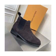 Louis Vuitton 2021 Men's Leather Ankle Boots - 루이비통 2021 남성용 레더 앵글부츠,Size(240-270),LOUS1774,브라운