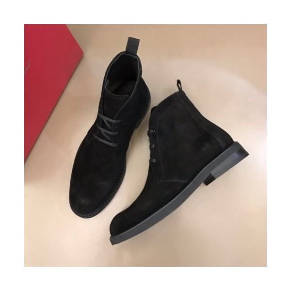 페라가모  남성 레더 부츠 Size(240 -275) 블랙 - Salvatore Ferragamo  Men's Leather Boots Fer0334x Black