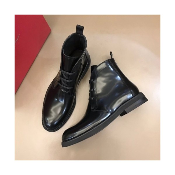 페라가모  남성 레더 부츠 Size(240 -275) 블랙 - Salvatore Ferragamo  Men's Leather Boots Fer0336x Black