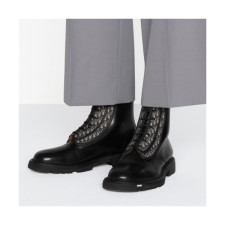 디올  남성 트렌디 레더 앵클부츠 Size(240 - 270) 블랙 - Dior  Men's Trendy Leather Ankle Boots Black Dio01583x