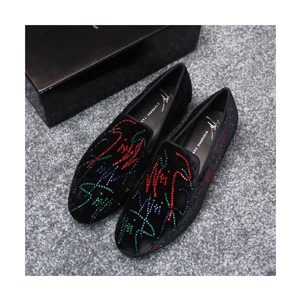 Giuseppe Zanoti 2019 Mm / Wm Velvet Slip On - 쥬세페자노티 2019 남여공용 벨벳 슬립온 GZS0016.Size,(220 - 270),블랙