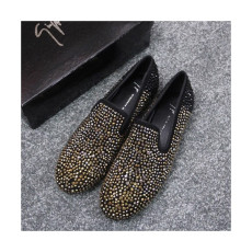 Giuseppe Zanoti 2019 Mm / Wm Velvet Slip On - 쥬세페자노티 2019 남여공용 벨벳 슬립온 GZS0020.Size,(220 - 270),블랙+옐로우골드