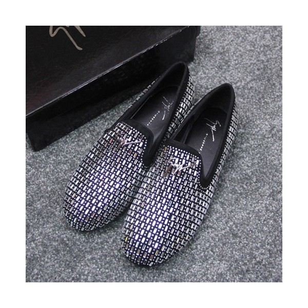 Giuseppe Zanoti 2019 Mm / Wm Velvet Slip On - 쥬세페자노티 2019 남여공용 벨벳 슬립온 GZS0021.Size,(220 - 270),블랙+실버