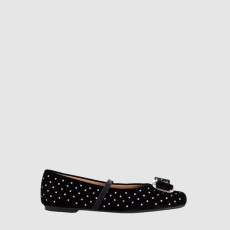 페라가모 여성 뉴 바라 플레이트 발레 플랫 - Ferragamo Womens New Vara Plate Ballet Flats - fes8895x