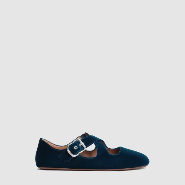 알라이아 여성 발레 플랫슈즈 - Alaia Womens Criss Cross Ballet Flats - als8991x