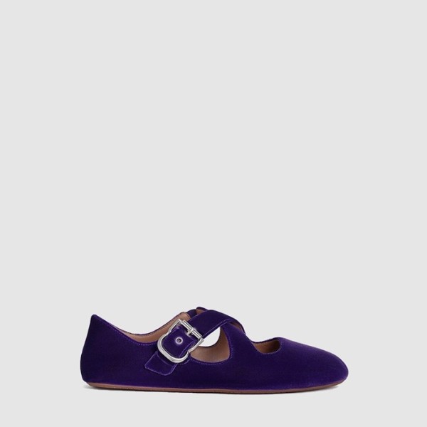 알라이아 여성 발레 플랫슈즈 - Alaia Womens Criss Cross Ballet Flats - als8992x
