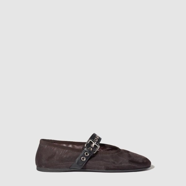 미우미우 여성 메쉬 패브릭 발레리나 - Miumiu Womens Mesh Fabric Ballerina - mis13597x