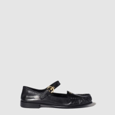 미우미우 여성 스트랩 가죽 로퍼 - Miu Miu Womens Strap Leather Loafers - mis14003x