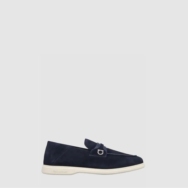 페라가모 남성 간치니 오너먼트 디컨스트럭티드 로퍼 - Ferragamo Mens Gancini Ornament Deconstructed Loafers - fes7190x