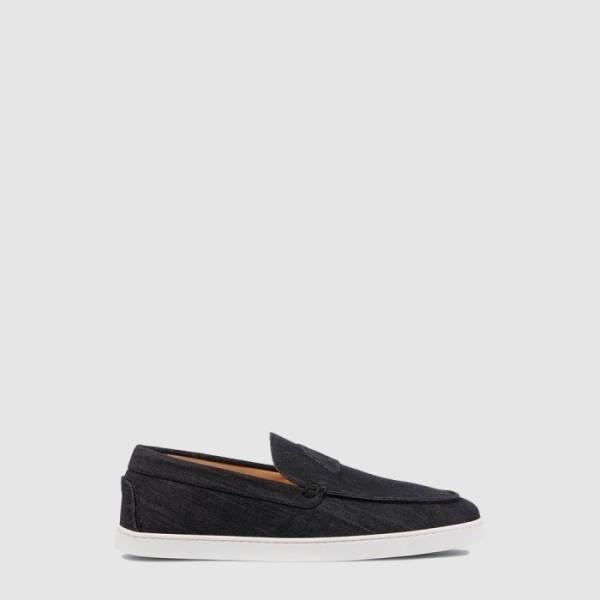 크리스찬 루부탱 남성 바시보트 데님 로퍼 - Christian Loubutin Mens Vasi Boat Denim Loafers - cls13990x